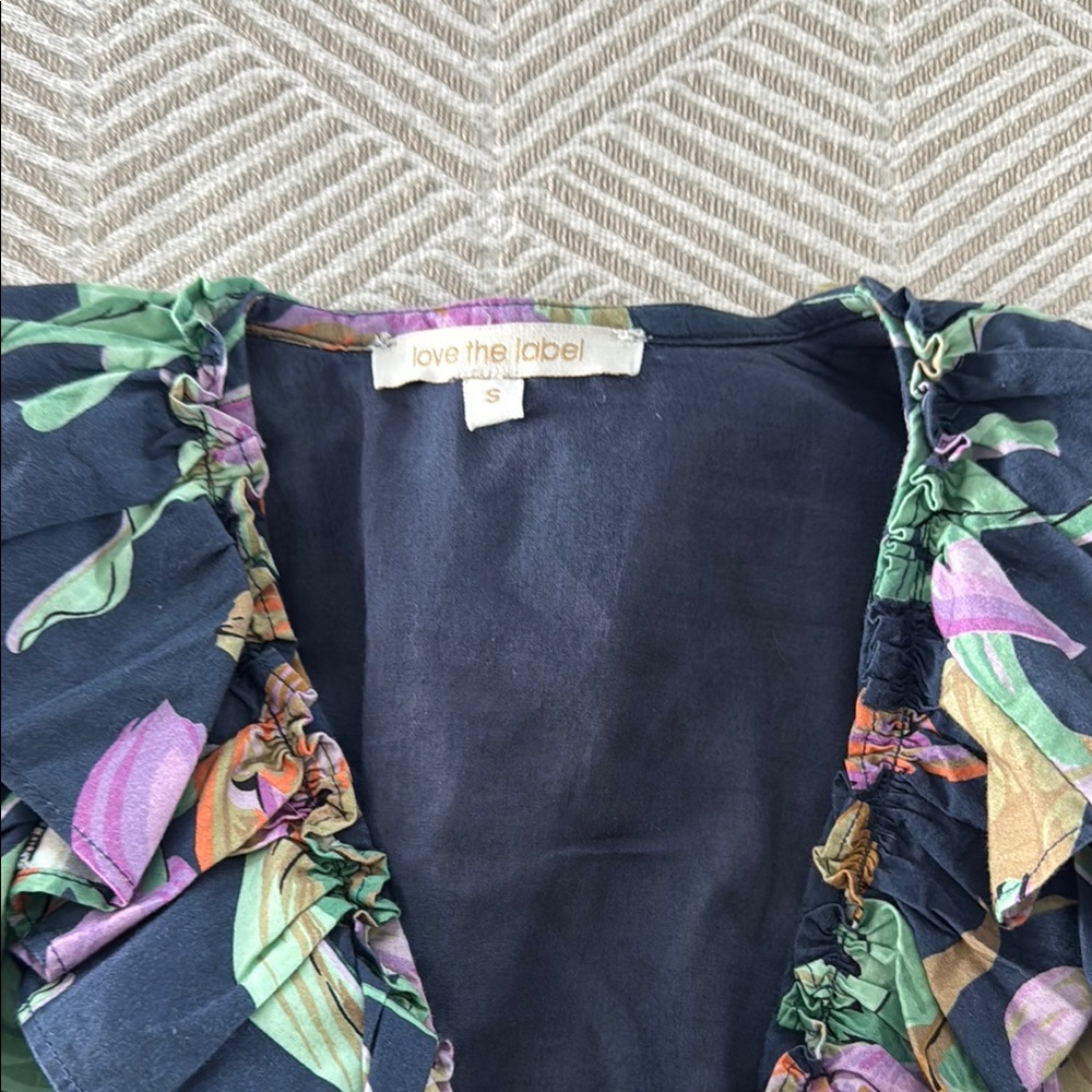 Love the Label Floral Ruffle Blouse